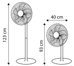 NEO TOOLS 90-015 Wentylator stojący 50 W średnica 40 cm 3 prędkości oscylacja kolor biały