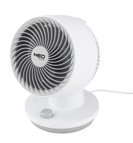 NEO TOOLS 90-016 Wentylator biurkowy 45 W 3 prędkości oscylacja kolor biało-szary