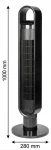 NEO TOOLS 90-017 Wentylator kolumnowy 60 W z jonizacją i WIFI + pilot 