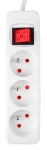 Przedłużacz listwowy 1,5 m 3 gniazda 3 x 1,5 mm2 biały ON/OFF NEO TOOLS 90-176