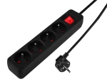 Przedłużacz listwowy 3 m 4 gniazda 3 x 1,5 mm2 czarny ON/OFF  NEO TOOLS 90-185
