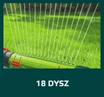 Zraszacz oscylacyjny, powierzchnia zraszania 15 x 19 m, 18 dyszy zraszających, VERTO 15G772