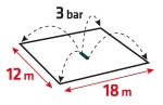 Zraszacz oscylacyjny, powierzchnia zraszania 12x18 m, 16 dyszy zraszających, VERTO 15G770
