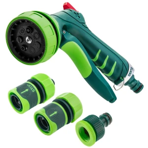 Zestaw z pistoletem zraszającym, złączkami, przyłączem do kranu 1/2", VERTO 15G713