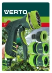 Zestaw z pistoletem zraszającym, złączkami, przyłączem do kranu 1/2", VERTO 15G713