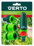 Zestaw ze zraszaczem prostym, złączkami, przyłączem do kranu 1/2", VERTO 15G711