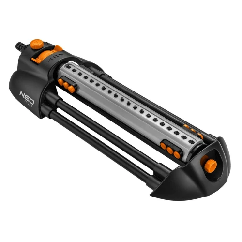 Zraszacz oscylacyjny 18 dysz, metalowy pałąk, regulacja strumienia, powierzchnia zraszania 14 x 19 m, NEO TOOLS 15-771