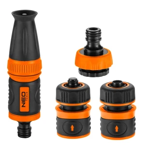 Zestaw 1/2" ze zraszaczem prostym, złączkami i przyłączem do kranu, NEO TOOLS 15-710