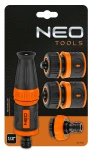 Zestaw 1/2" ze zraszaczem prostym, złączkami i przyłączem do kranu, NEO TOOLS 15-710