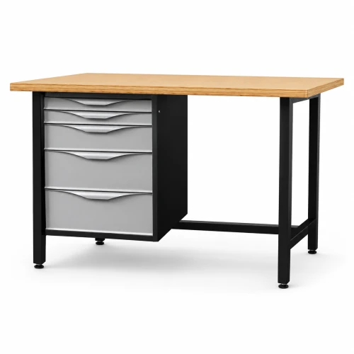 JOTKEL 22752 Biurko lekki stół warsztatowy 1500 x 900 x 740 mm z blatem lakierowanym o gr. 30 mm, seria HSS10