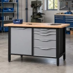 JOTKEL 22753 Biurko lekki stół warsztatowy 1500 x 900 x 740 mm z blatem lakierowanym o gr. 30 mm, seria HSS10