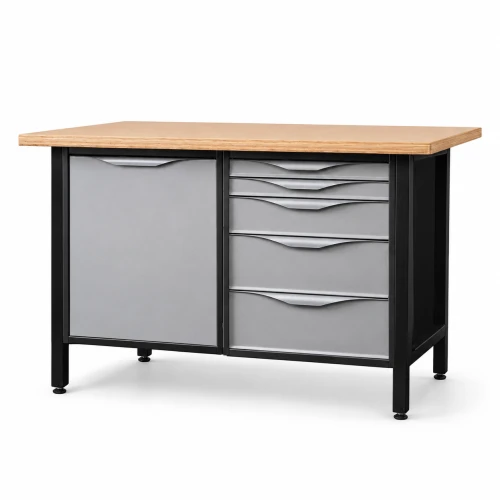 JOTKEL 22753 Biurko lekki stół warsztatowy 1500 x 900 x 740 mm z blatem lakierowanym o gr. 30 mm, seria HSS10