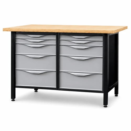 JOTKEL 22754 Biurko lekki stół warsztatowy 1500 x 900 x 740 mm z blatem lakierowanym o gr. 30 mm, seria HSS10