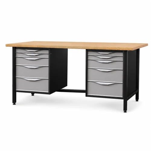 JOTKEL 22704 Biurko lekki stół warsztatowy 2100 x 900 x 740 mm z blatem lakierowanym o gr. 30 mm, seria HSS11