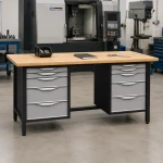 JOTKEL 22704 Biurko lekki stół warsztatowy 2100 x 900 x 740 mm z blatem lakierowanym o gr. 30 mm, seria HSS11