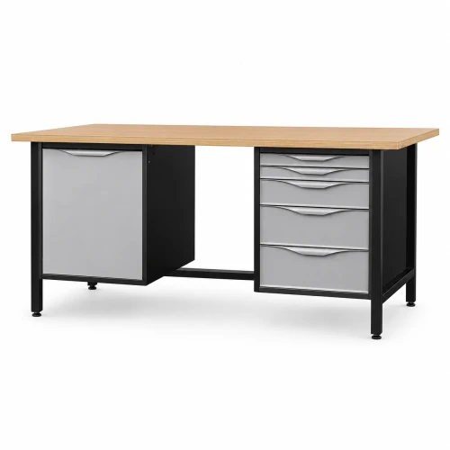 JOTKEL 22711 Biurko lekki stół warsztatowy 2100 x 900 x 740 mm z blatem lakierowanym o gr. 30 mm, seria HSS11