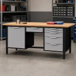 JOTKEL 22713 Biurko lekki stół warsztatowy 2100 x 900 x 740 mm z blatem lakierowanym o gr. 30 mm, seria HSS11