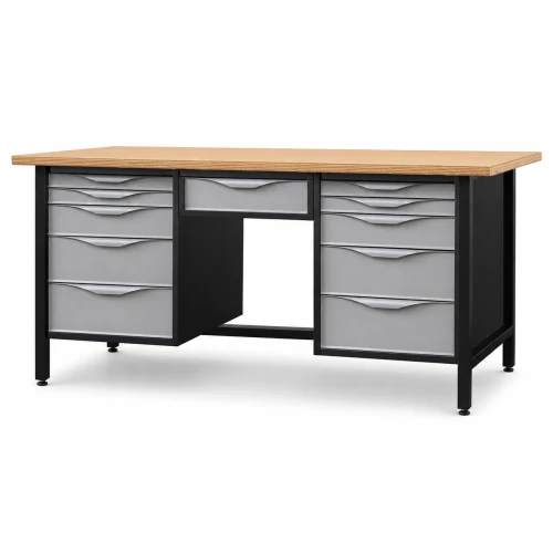 JOTKEL 22714 Biurko lekki stół warsztatowy 2100 x 900 x 740 mm z blatem lakierowanym o gr. 30 mm, seria HSS11