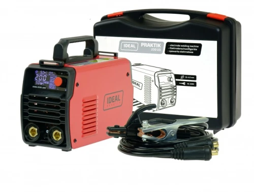 Spawarka inwertorowa elektrodowa MMA 200 A PRAKTIK 200 LED SYNERGY w walizce, IDEAL