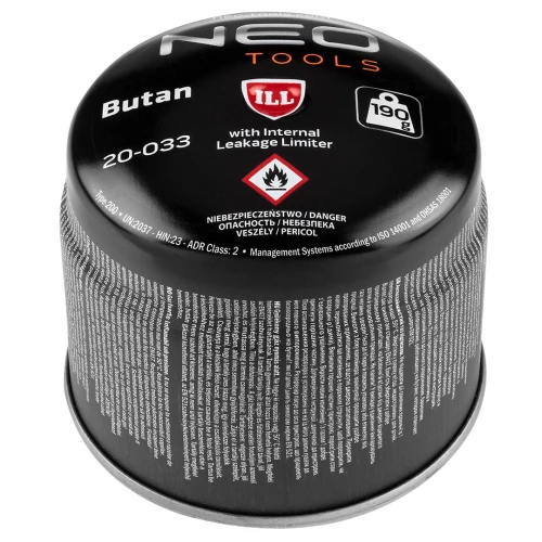 Nabój z gazem butan 190g, nabijany, NEO 20-033