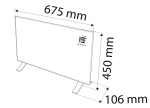 Grzejnik konwektorowy elektryczny 1500 W, IP24, z pilotem, NEO TOOLS 90-091