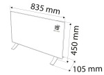 Grzejnik konwektorowy elektryczny 2000 W, IP24, z pilotem, sterowanie WIFI, NEO TOOLS 90-095