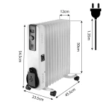 Grzejnik olejowy 2500 W 11 żeber z termostatem NEO TOOLS 90-153