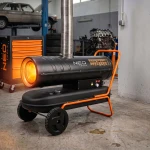 Nagrzewnica olejowa z odprowadzeniem spalin 30 kW 850 m3/h zbiornik 56 l NEO TOOLS 90-087