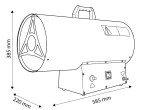 Nagrzewnica gazowa 50 kW 650 m³/h z reduktorem i wężem NEO TOOLS 90-085-01