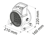 Nagrzewnica elektryczna ceramiczna PTC 2 kW 197 m³/h NEO TOOLS 90-062