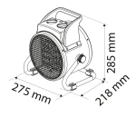 Nagrzewnica elektryczna ceramiczna PTC 3 kW 280 m³/h NEO TOOLS 90-063