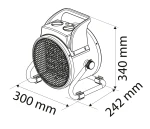 Nagrzewnica elektryczna ceramiczna PTC 5 kW 588 m³/h 400 V NEO TOOLS 90-064