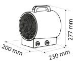 Nagrzewnica elektryczna przemysłowa 2 kW z termostatem NEO TOOLS 90-065