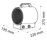 Nagrzewnica elektryczna przemysłowa 3 kW z termostatem NEO TOOLS 90-066