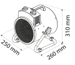 Nagrzewnica elektryczna przemysłowa 3 kW IPX4 z regulacją ustawienia NEO TOOLS 90-068