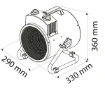 Nagrzewnica elektryczna przemysłowa 5 kW 400 V IPX4 z regulacją ustawienia NEO TOOLS 90-069