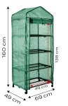 Szklarnia ogrodowa 69 x 49 x 160 cm, folia PE 135 g, 4 półki, kółka NEO TOOLS 15-903