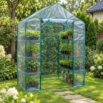 Szklarnia ogrodowa 143 x 73 x 195 cm, folia PVC, 4 półki NEO TOOLS 15-902