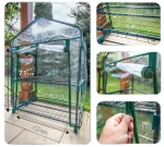 Szklarnia ogrodowa 69 x 49 x 95 cm, folia PVC, 2 półki NEO TOOLS 15-900