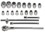 Zestaw kluczy nasadowych 3/4" 21 szt. CrV, nasadki 19-50 mm, NEO TOOLS 08-061