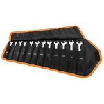 Klucze płasko-oczkowe z grzechotką i przełącznikiem 8 - 19 mm, zestaw 12 szt., etui, NEO TOOLS 09-345