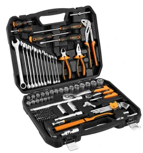 Zestaw narzędzi ręcznych 143 elementy, grzechotki 1/2" i 1/4", walizka, NEO TOOLS 08-945