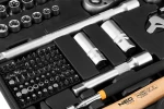 Zestaw narzędzi ręcznych 143 elementy, grzechotki 1/2" i 1/4", walizka, NEO TOOLS 08-945