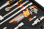 Zestaw kluczy nasadowych 1/2" i 1/4", 95 elementów, CrV, pianka EVA, NEO TOOLS 10-065