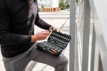 Zestaw kluczy nasadowych 1/4", 55 elementów, CrV, satynowy, walizka, NEO TOOLS 10-201