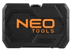Zestaw kluczy nasadowych 1/4", 55 elementów, CrV, satynowy, walizka, NEO TOOLS 10-201
