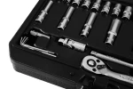 Zestaw kluczy nasadowych 1/4", 55 elementów, CrV, satynowy, walizka, NEO TOOLS 10-201