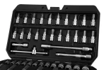 Zestaw kluczy nasadowych 1/4", 55 elementów, CrV, satynowy, walizka, NEO TOOLS 10-201