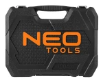 Zestaw kluczy nasadowych 1/2" i 1/4", 110 elementów, CrV, satynowy, walizka, NEO TOOLS 10-211