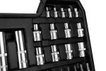 Zestaw kluczy nasadowych 1/2" i 1/4", 110 elementów, CrV, satynowy, walizka, NEO TOOLS 10-211
